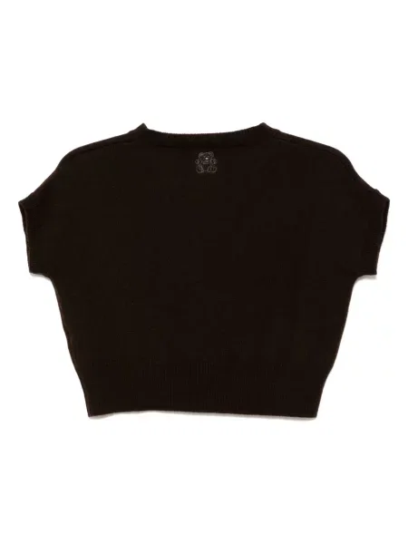 Top Teddy Cashmere din cașmir teddy maro