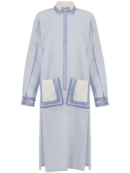 Sukienka midi Paula do kolan garniturowa niebieska