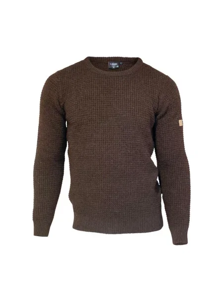 Sweter męski NLS Petal Coffee Bean – czystej niefarbowanej wełny brązowy
