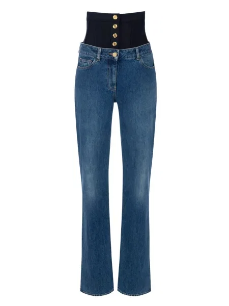 Jeansy Elisabetta Franchi z gorsetem niebieskie