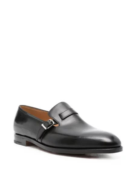 Pantofi loafer John Lobb cu cataramă negru