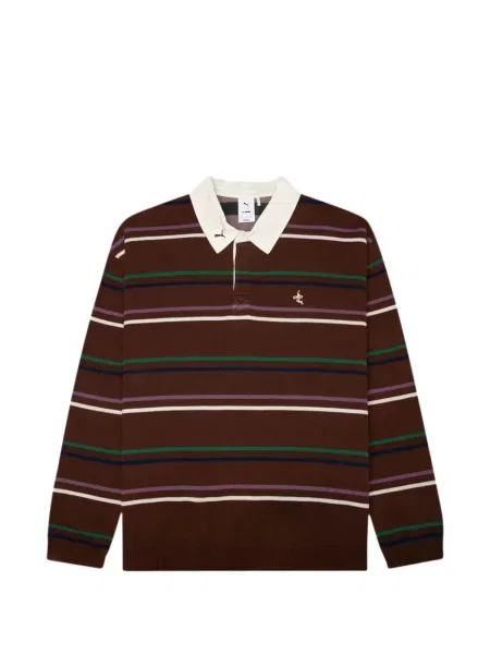 Tricou polo Puma tricotate maro