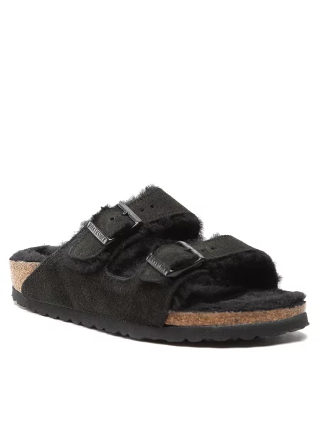 Natikači Birkenstock Arizona Shearling Black črna
