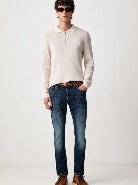 Tommy Jeans slim fit traperice za muškarce plava