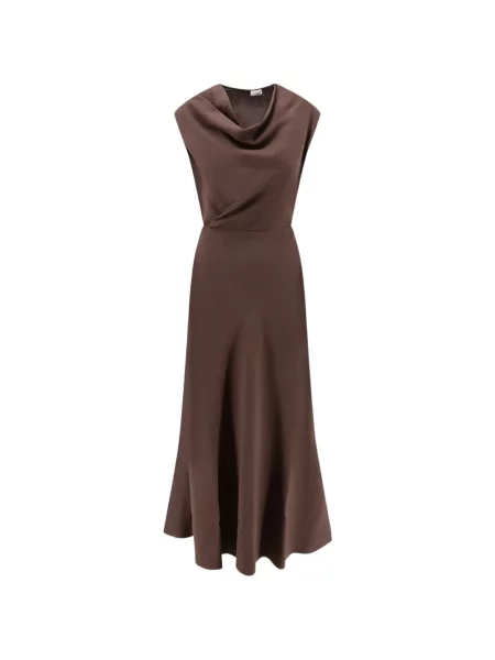 Rochie Brunello Cucinelli fără mâneci maro
