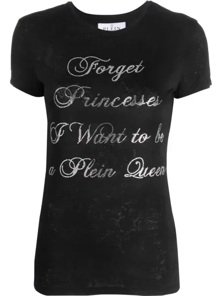 Tricou Philipp Plein de cristal negru