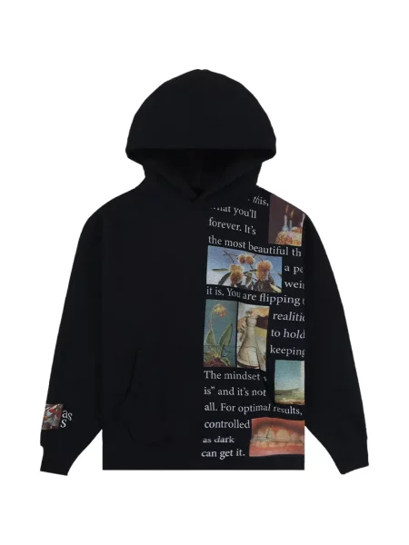 Hanorac cu glugă Pleasures cu imagine negru