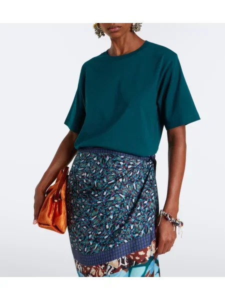 Tricou Dries Van Noten din jerseu verde