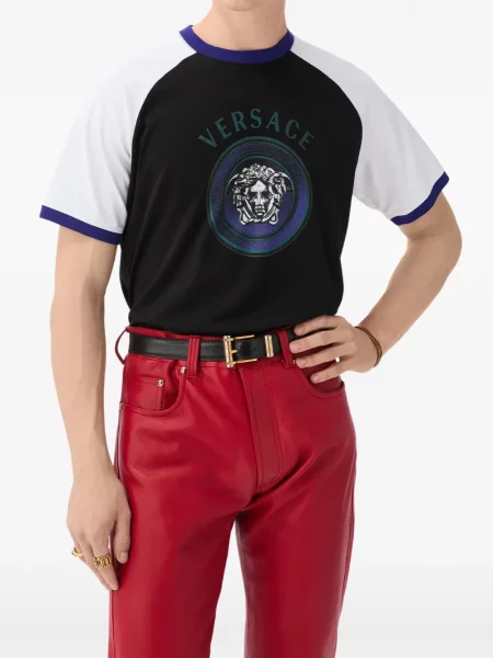 Tricou Versace din jerseu negru