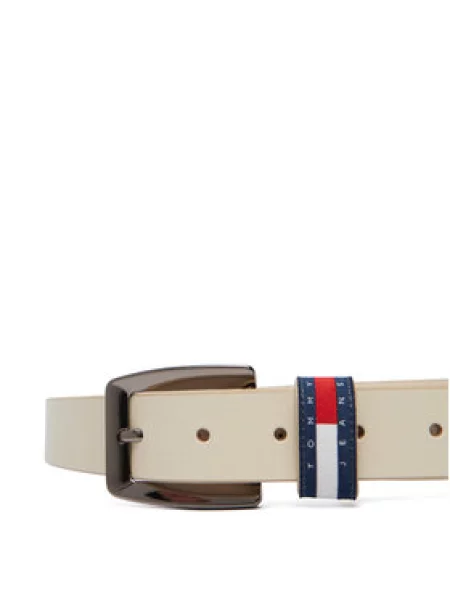 Tommy Jeans Kožni remen bež