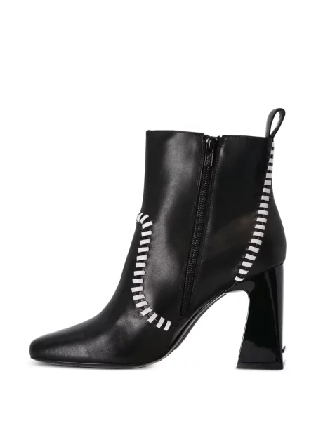 Botine Karl Lagerfeld din piele cu dungi negru