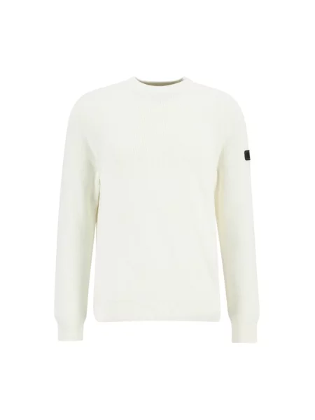 Sweter Barbour z okrągłym dekoltem biały