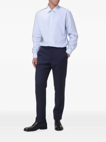 Cămașă Zegna din poplin albastru