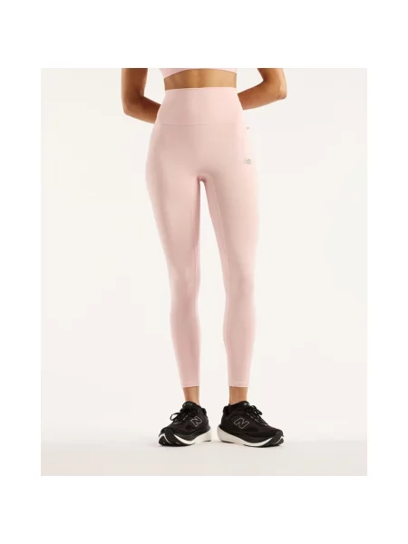 Długie legginsy New Balance NB Essential High Rise XS różowy