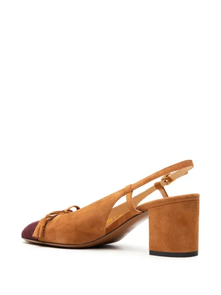 Pantofi cu toc Valentino Garavani slingback maro