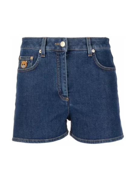 Szorty jeansowe Moschino typu teddy niebieskie