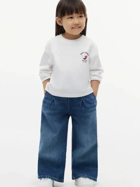 Tommy Hilfiger блуза с дълги ръкави за деца от бяло