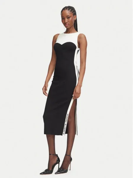 Elisabetta Franchi rochie cu vâscoză negru