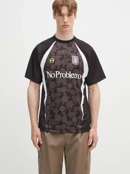 Рубашка No Problemo с принтом черная