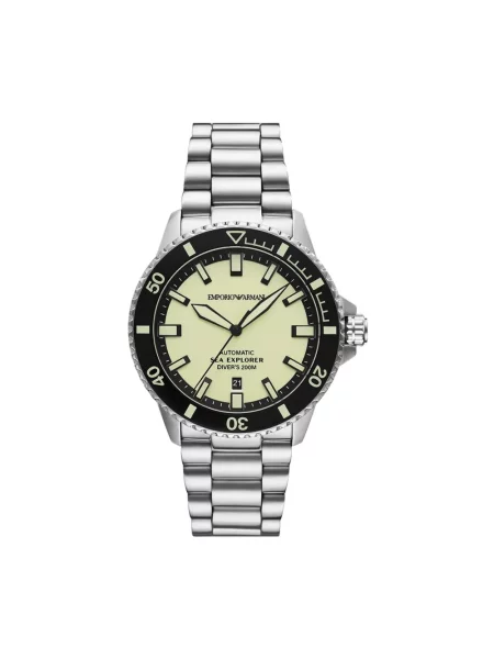 Emporio Armani zegarek SEA EXPLORER srebrny szary