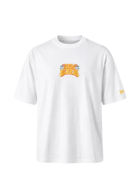 Tricou New Era Cap cu imagine alb