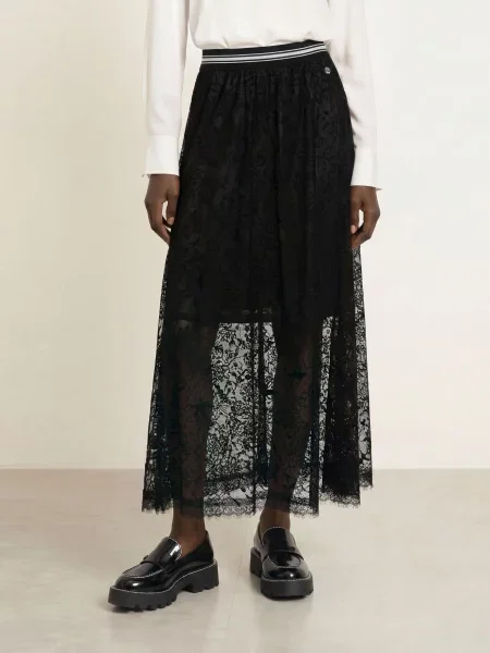 Marc Cain Krajková Sukně black new černé