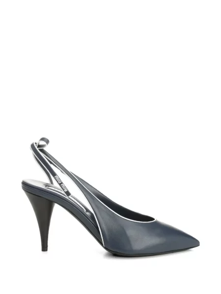 Sandale Miu Miu cu funde slingback albastru