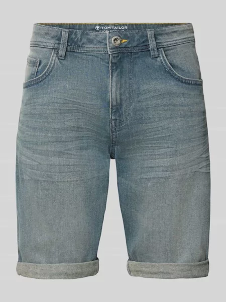 Bermudy jeansy krój regular fit z mieszanka bawełny Tom Tailor