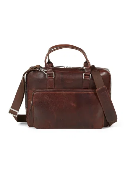 Torba na laptopa Howard London skórzana brązowa