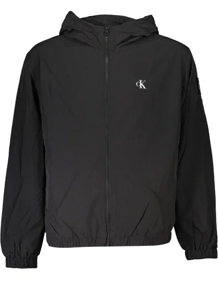 Bunda Calvin Klein Jeans s dlouhými rukávy s autogramem černá