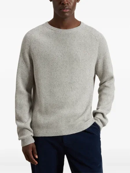 Pulover Woolrich cu decolteu rotund gri