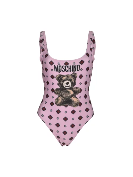 Stroj jednoczęściowy Moschino różowy