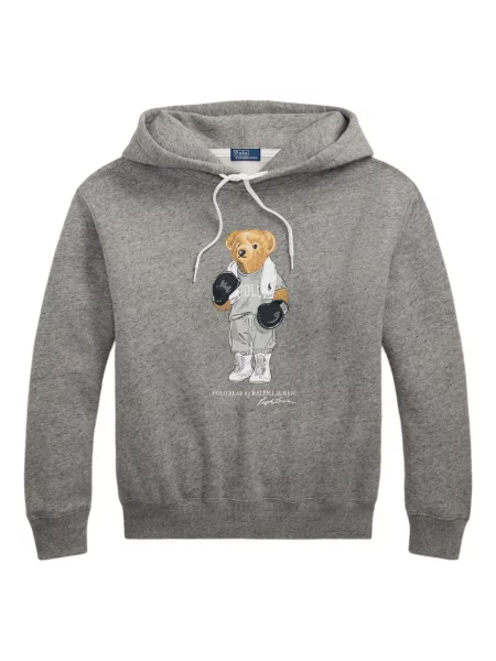 Șapcă Polo Ralph Lauren din fleece cu dungi cu volane albastru