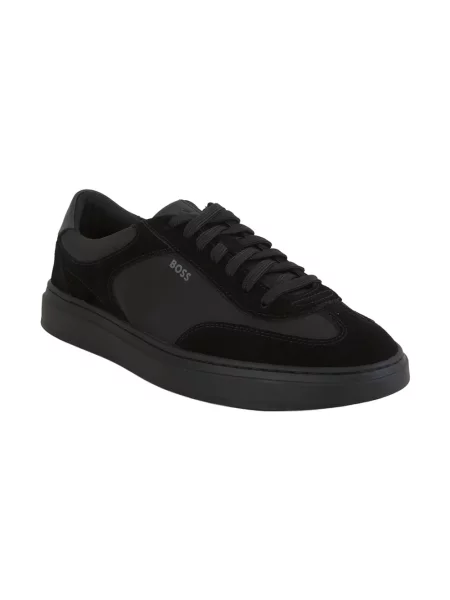 Sneakersy Boss skórzane czarne