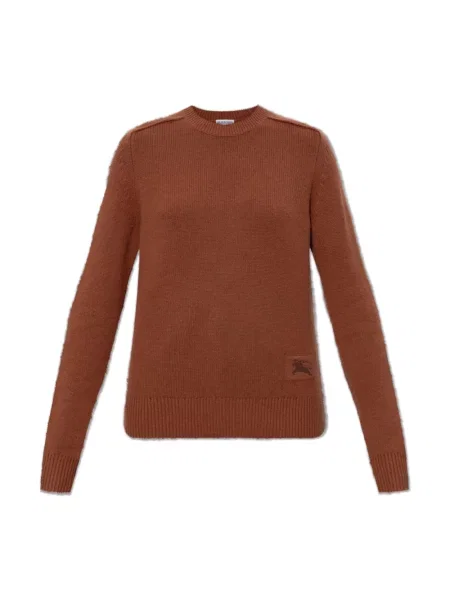 Sweter Burberry wełniany brązowy