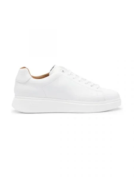 BOSS BLACK De piele sneakers Bulton alb