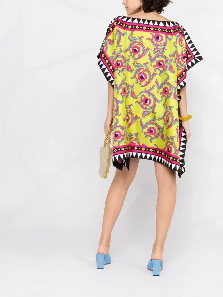 Rochie mini La Doublej de mătase cu model floral cu imagine roz