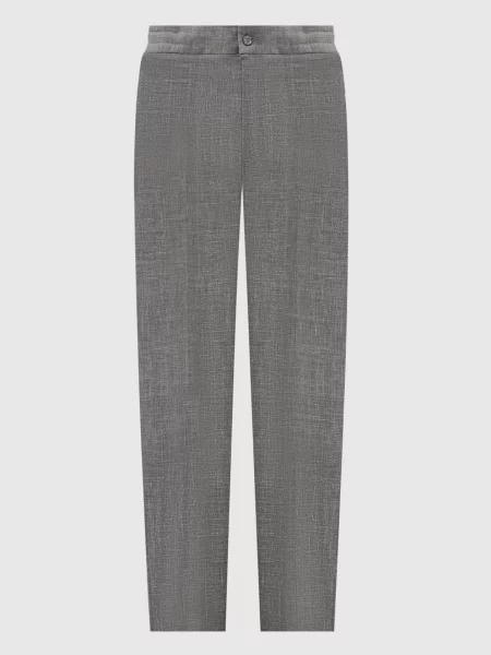 Штани з кашеміру і льону Marco Pescarolo сірі