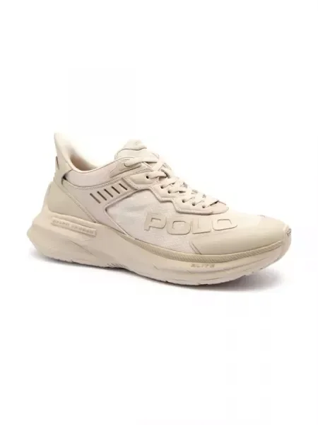 POLO RALPH LAUREN Sneakers tornacipő bőr hozzáadásával bézs