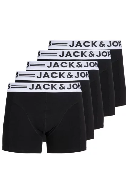 JACK & JONES Boxeri negru alb