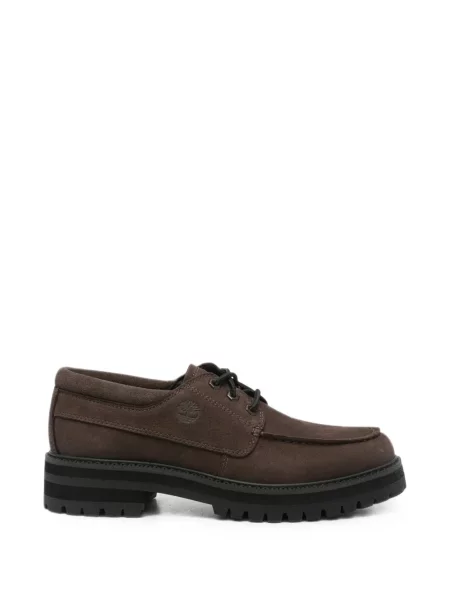 Pantofi loafer Timberland cu șireturi din dantelă maro