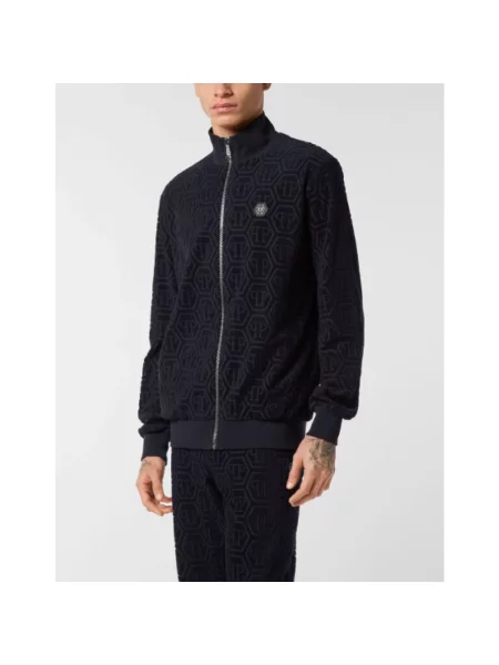 Bluza rozpinana Philipp Plein niebieska