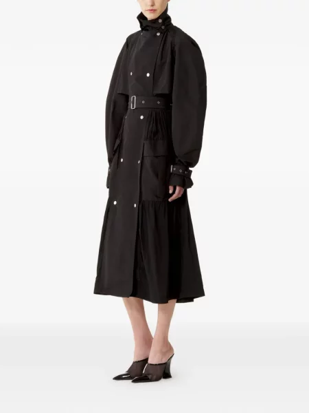 Cu centură palton Lanvin negru