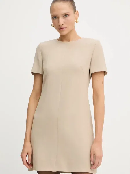 BOSS rochie mini drept bej