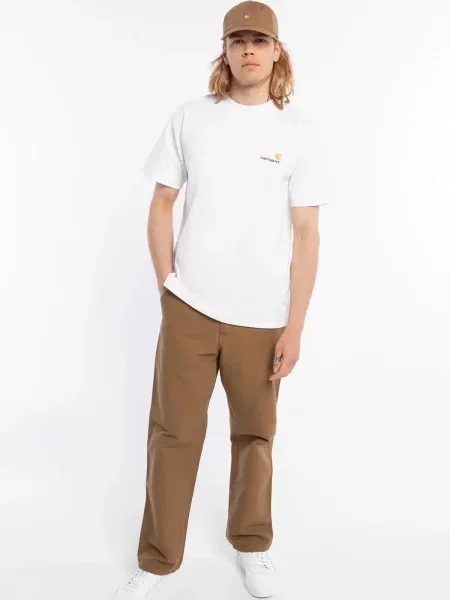 Spodnie casual Carhartt WIP Simple Pant Hamilton Brown niebieskie