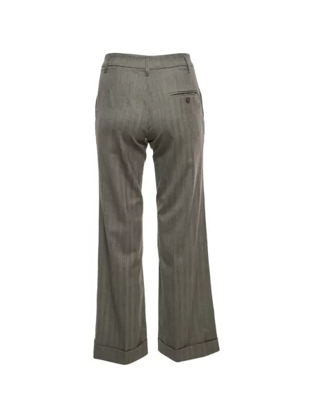 Pantaloni Brunello Cucinelli cu model herringbone gri