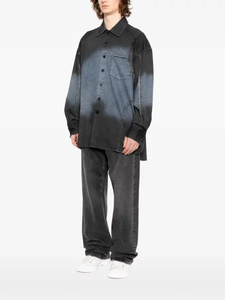 Риза Feng Chen Wang с ресни с градиентным принтом черно