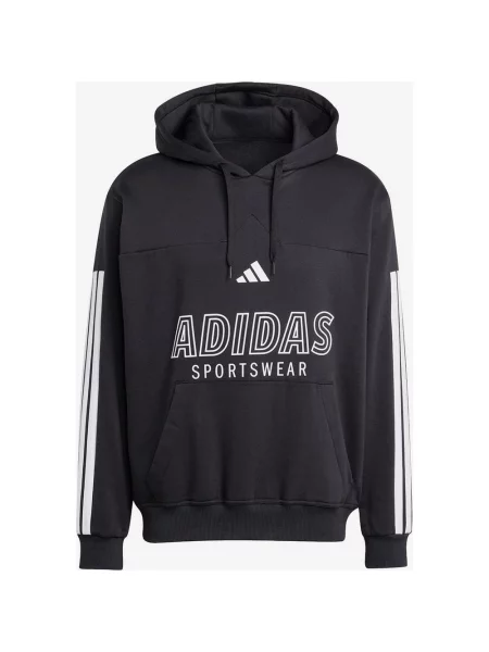 Bluza z kapturem adidas House of Tiro Fleece czarna XS biała