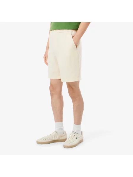 Lacoste Szorty O Kroju Regular Fit Z Mieszanki Lnu I Diagonalu beżowy