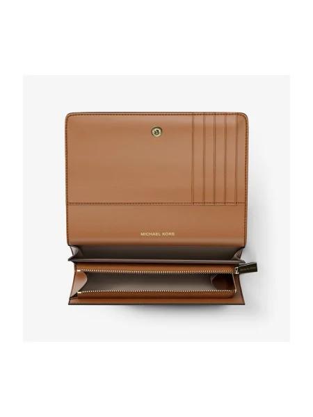 MICHAEL Michael Kors Peňaženka hnedá / pastelovo žltá / zlatá biela